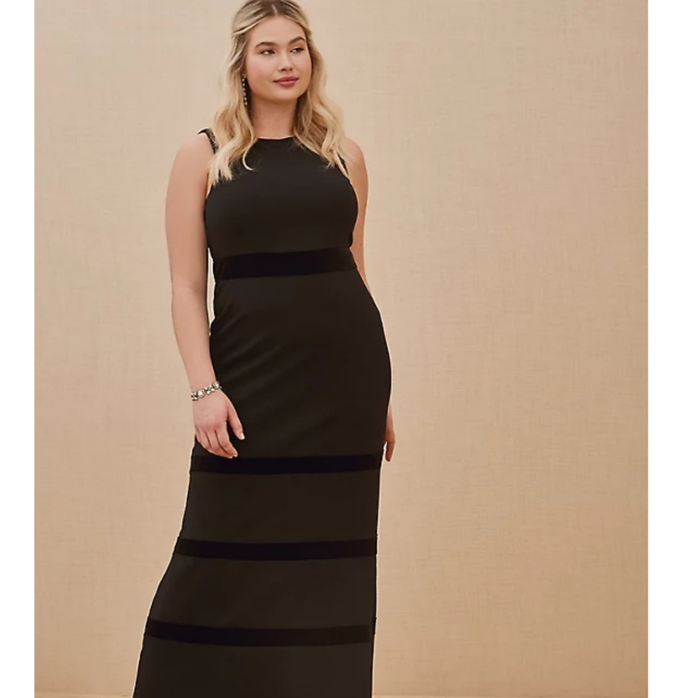 Sexy Torrid Blk Velvet Dress!